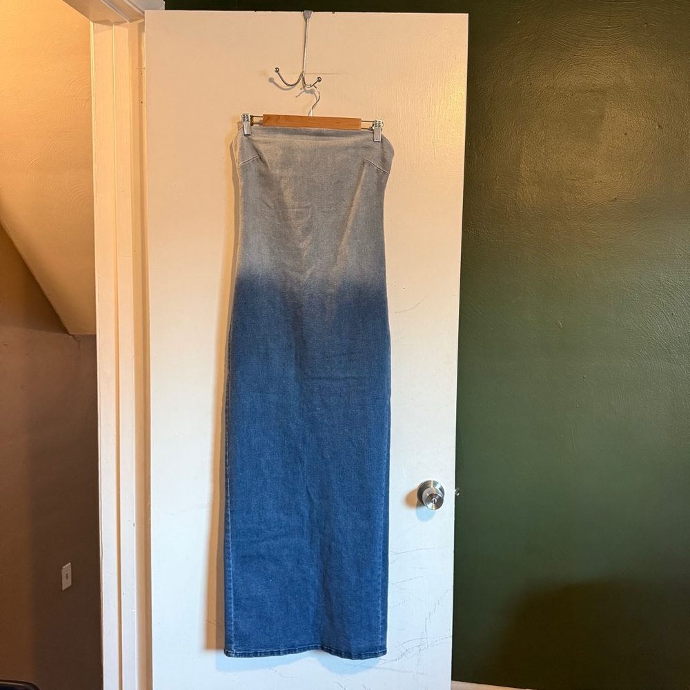 Forever 21 Ombre Blue to Light Gray Maxi Dress